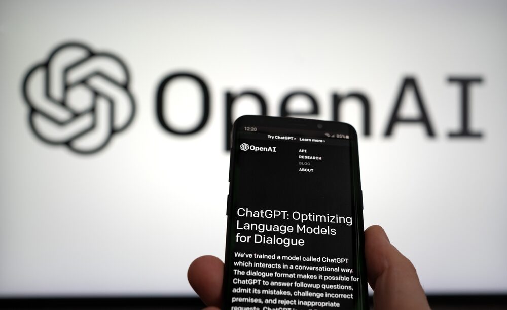 Screenshot dell'app ChatGPT con funzionalità di controllo vocale